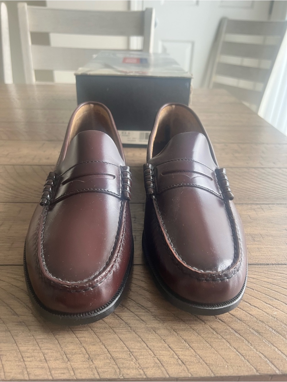 Florsheim Berkley 73801 Penny Loafers Cordo Burgundy 9.5D NOS w/ Original Box